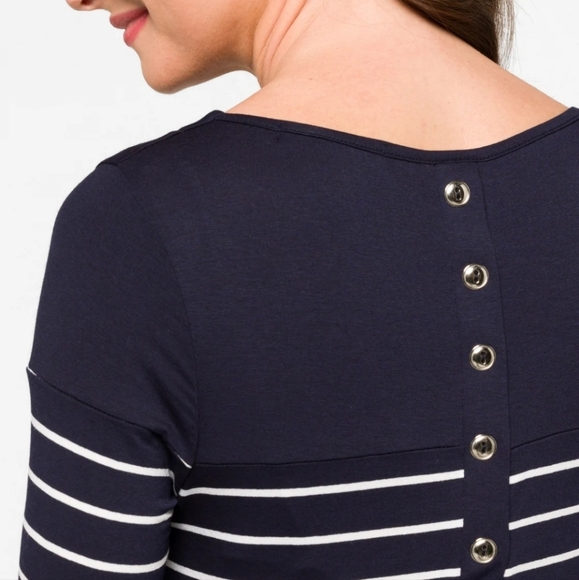 LAILA JAYDE Taranto Maternity Button Back Knit Top - Picture 5 of 6